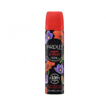 Дезодарант, 75 мл - Yardley Poppy & Violet Deodorising Body Spray