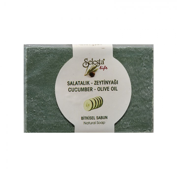 Растительное мыло с огурцом и оливковым маслом 100 г - Selesta life