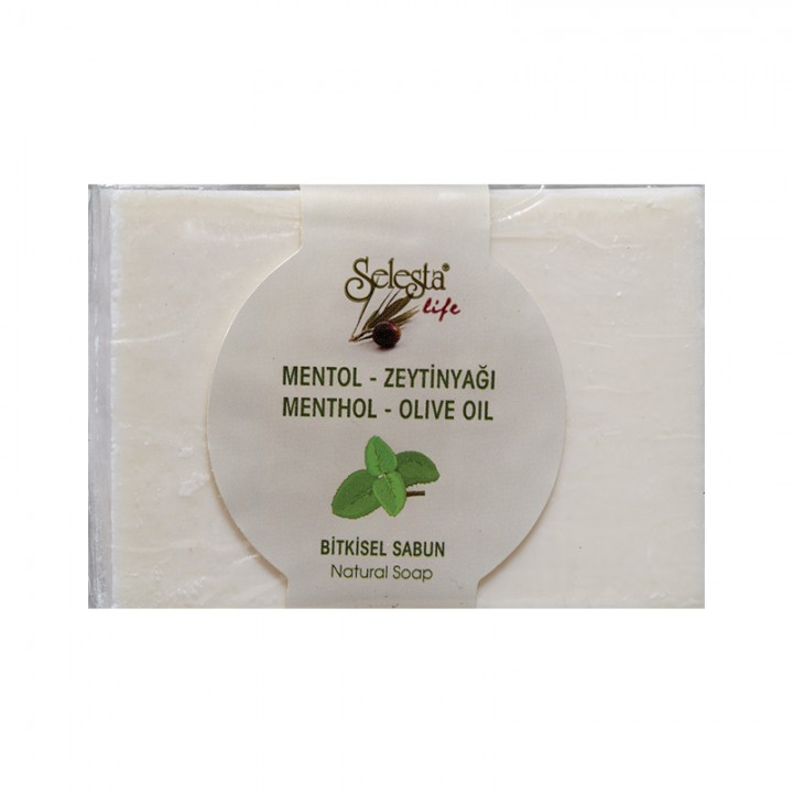 Растительное мыло с ментолом и оливковым маслом 100 г - Selesta life