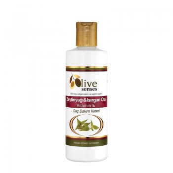  Крем для догляду за волоссям "Оливкова олія-кропива-вітаміни", 300 мл - SELESTA Senses
